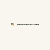 Conversation Starters